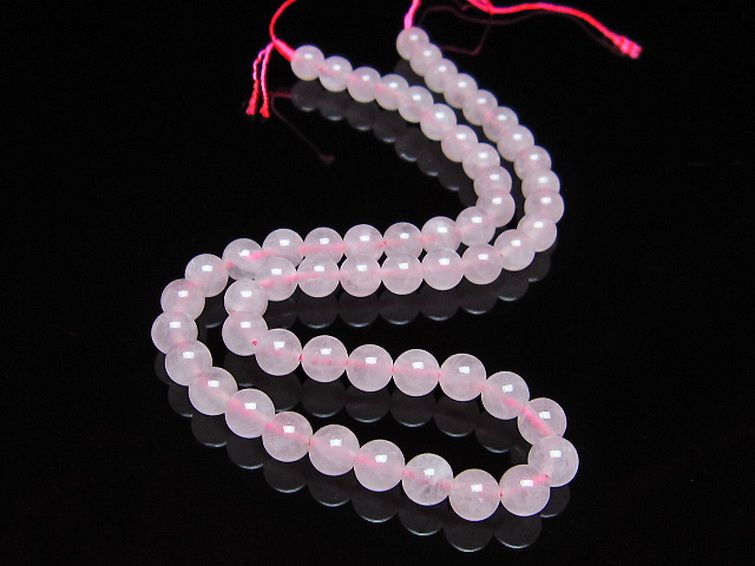 ローズクォーツ 一連 7mm ビーズ [t374-2224] 2枚目