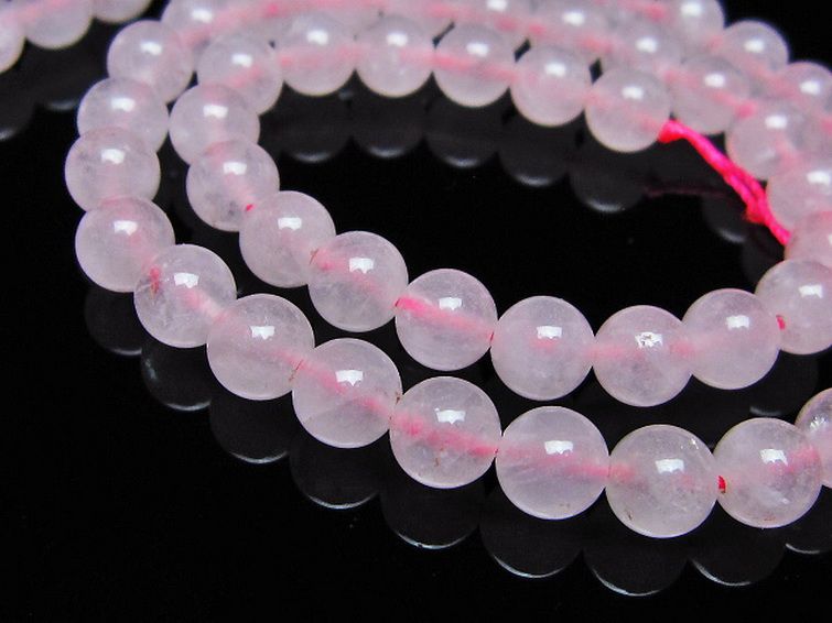 ローズクォーツ 一連 7mm ビーズ [t374-2224] 3枚目