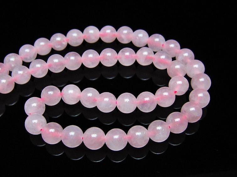 ローズクォーツ 一連 7mm ビーズ [t374-2232] 3枚目