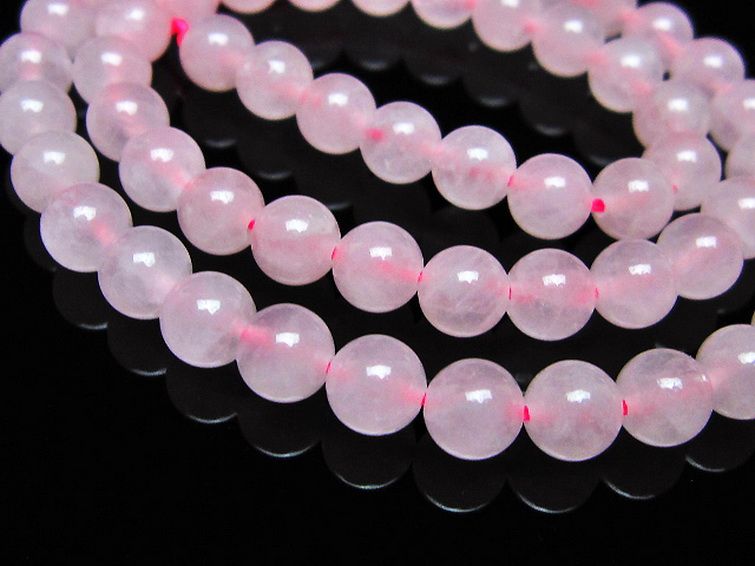 ローズクォーツ 一連 7mm ビーズ [t374-2238] 3枚目