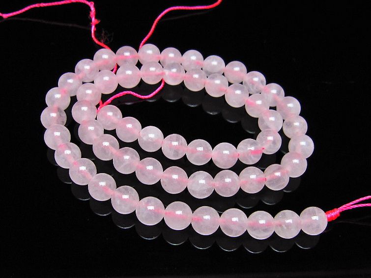 ローズクォーツ 一連 7mm ビーズ [t374-2241] 1枚目