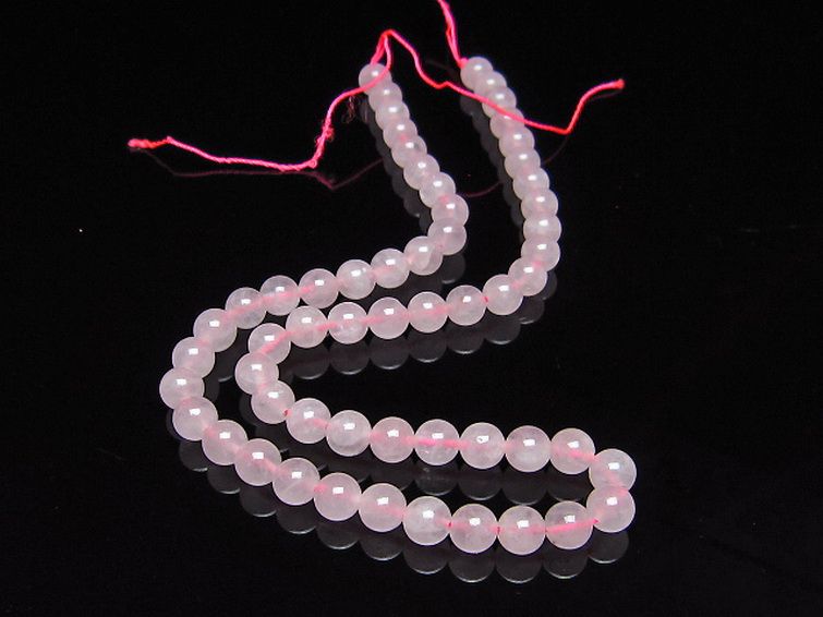 ローズクォーツ 一連 7mm ビーズ [t374-2241] 2枚目