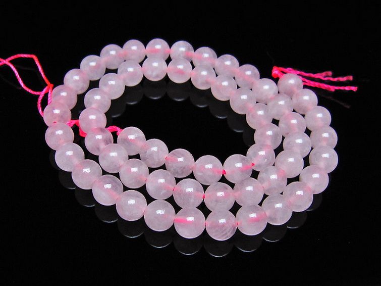 ローズクォーツ 一連 7mm ビーズ [t374-2244] 1枚目