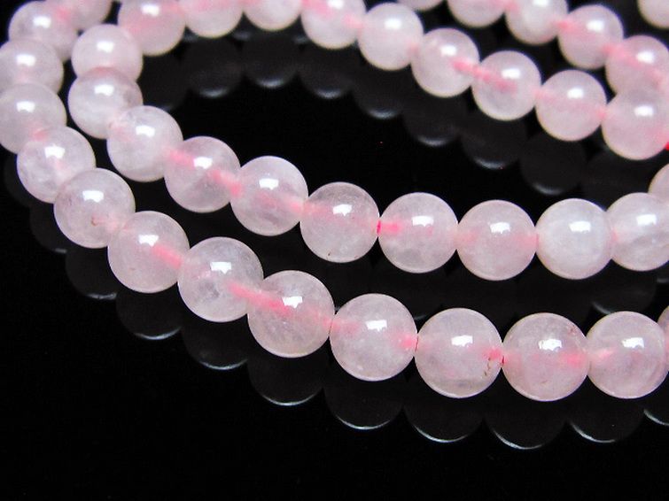 ローズクォーツ 一連 7mm ビーズ [t374-2247] 3枚目