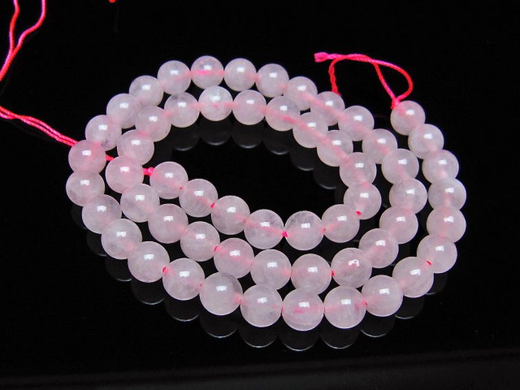 ローズクォーツ 一連 7mm ビーズ [t374-2251] 1枚目