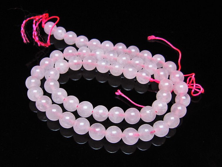 ローズクォーツ 一連 7mm ビーズ [t374-2259] 1枚目