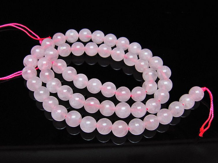 ローズクォーツ 一連 7mm ビーズ [t374-2267] 1枚目