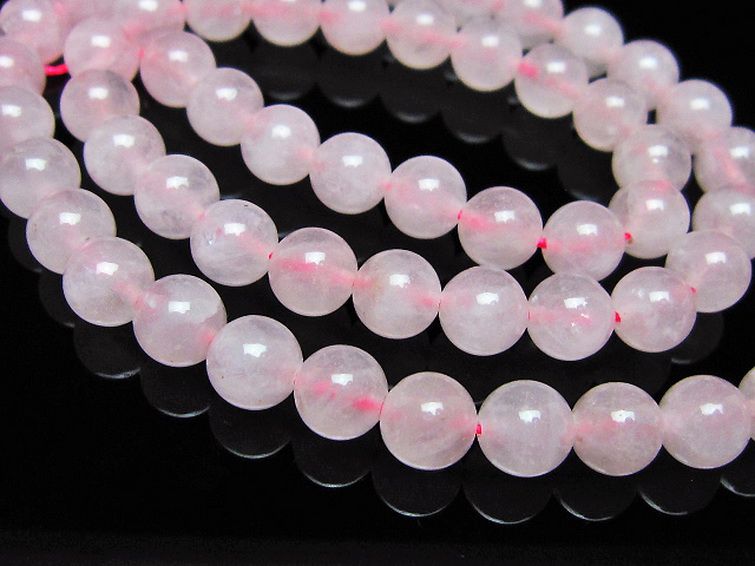 ローズクォーツ 一連 7mm ビーズ [t374-2267] 3枚目
