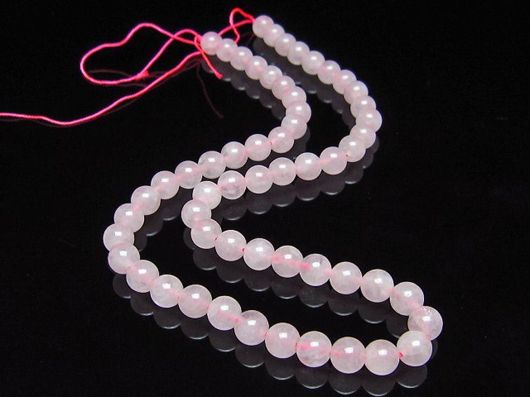ローズクォーツ 一連 7mm ビーズ [t374-2268] 2枚目