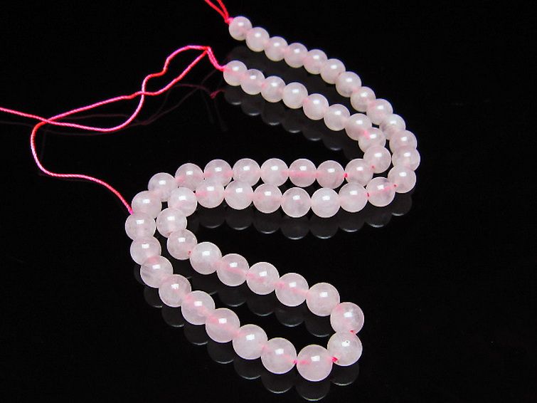 ローズクォーツ 一連 7mm ビーズ [t374-2271] 2枚目