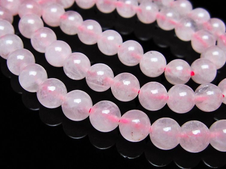 ローズクォーツ 一連 7mm ビーズ [t374-2275] 3枚目