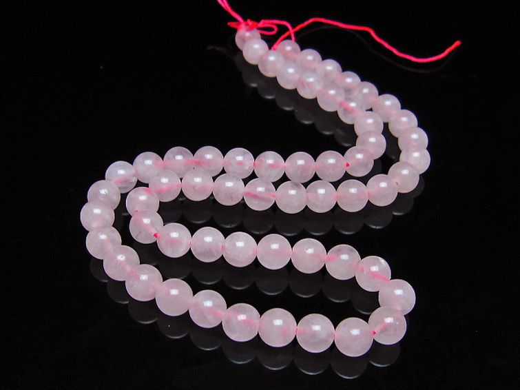 ローズクォーツ 一連 7mm ビーズ [t374-2282] 2枚目