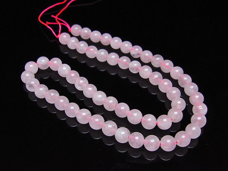 ローズクォーツ 一連 7mm ビーズ [t374-2322] 2枚目