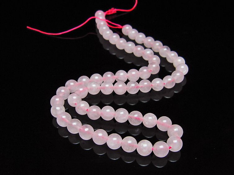 ローズクォーツ 一連 7mm ビーズ [t374-2333] 2枚目