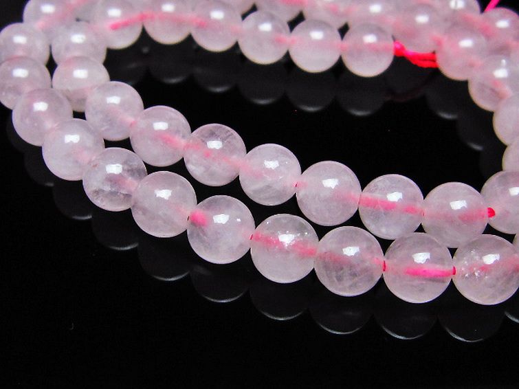 ローズクォーツ 一連 7mm ビーズ [t374-2333] 3枚目