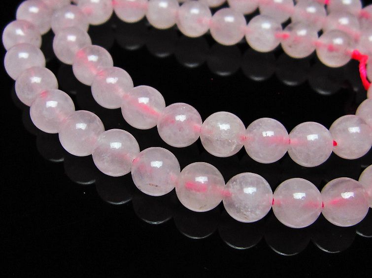 ローズクォーツ 一連 7mm ビーズ [t374-2340] 3枚目
