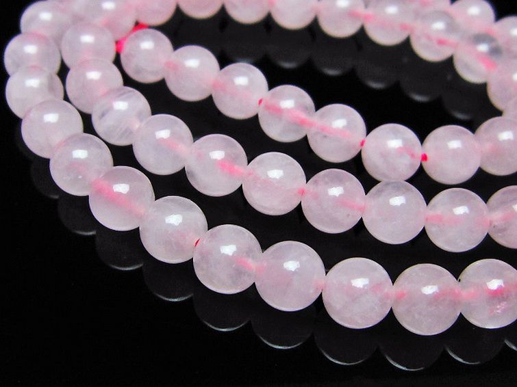 ローズクォーツ 一連 7mm ビーズ [t374-2345] 3枚目