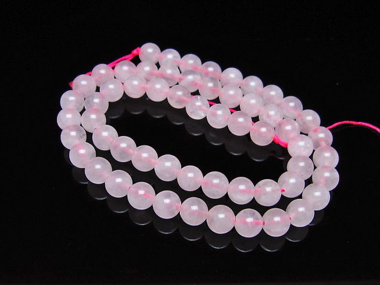 ローズクォーツ 一連 7mm ビーズ [t374-2351] 1枚目