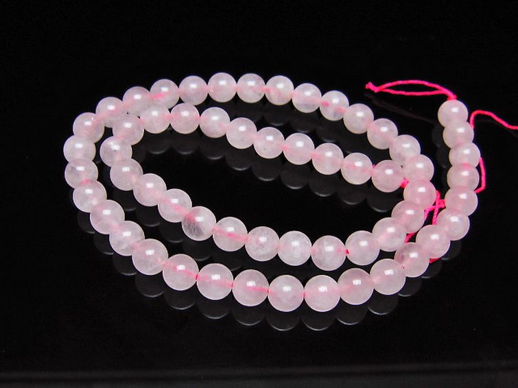 ローズクォーツ 一連 7mm ビーズ [t374-2355] 1枚目