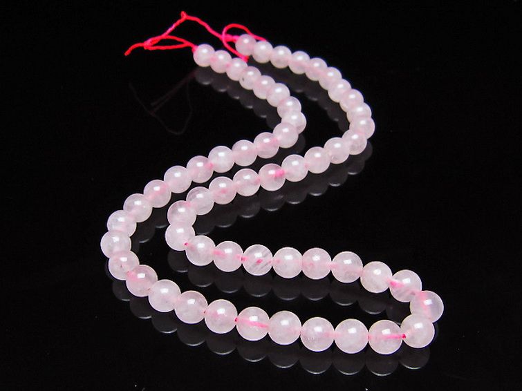 ローズクォーツ 一連 7mm ビーズ [t374-2355] 2枚目