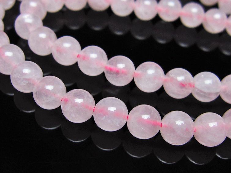 ローズクォーツ 一連 7mm ビーズ [t374-2355] 3枚目