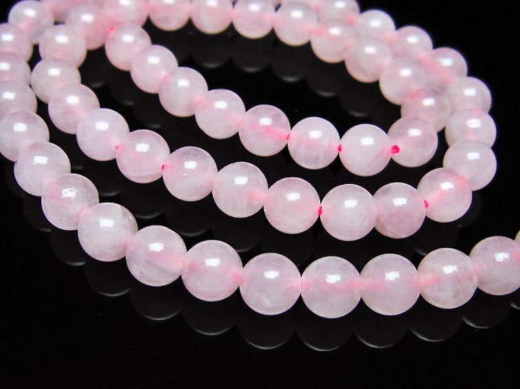 ローズクォーツ 一連 7mm ビーズ [t374-2369] 3枚目