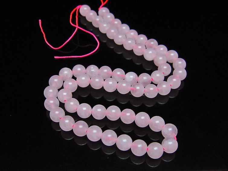 ローズクォーツ 一連 7mm ビーズ [t374-2381] 2枚目