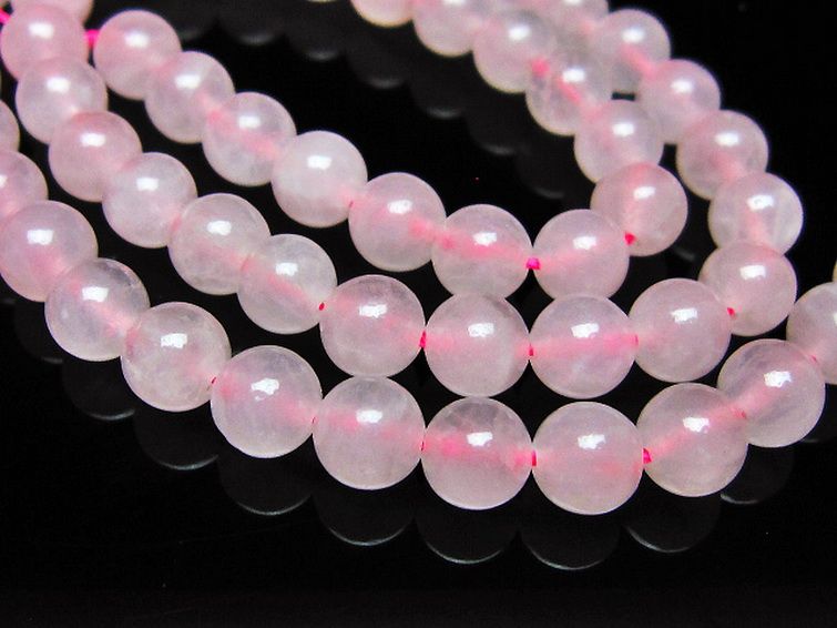 ローズクォーツ 一連 6mm ビーズ [t374-2391] 3枚目