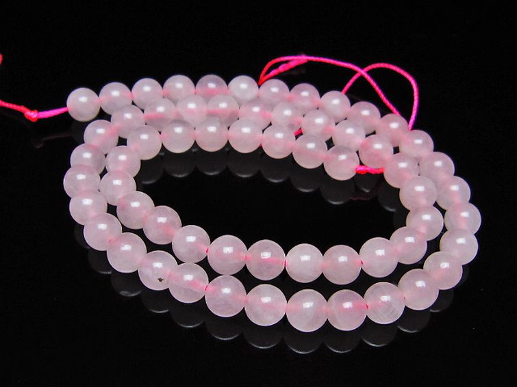 ローズクォーツ 一連 6mm ビーズ [t374-2398] 1枚目