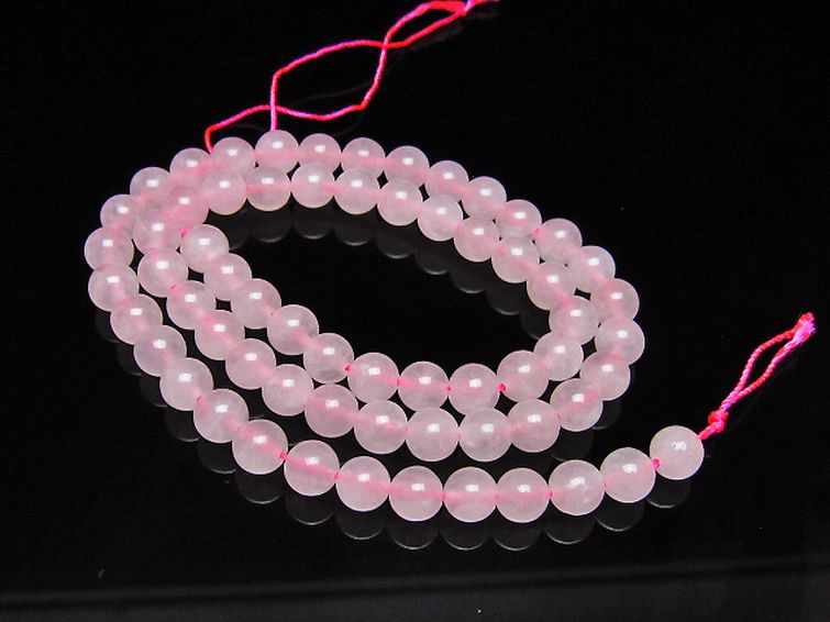 ローズクォーツ 一連 6mm ビーズ [t374-2402] 1枚目