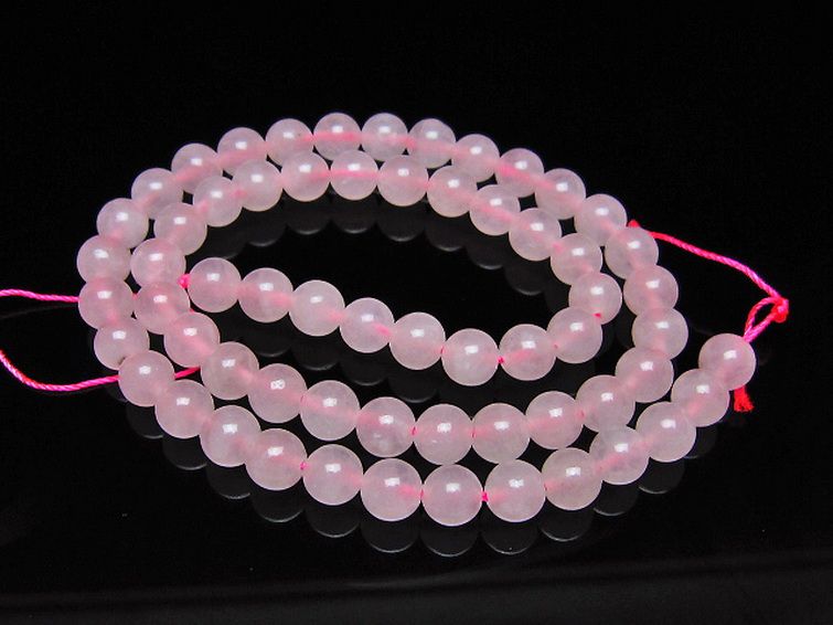 ローズクォーツ 一連 6mm ビーズ [t374-2404] 1枚目