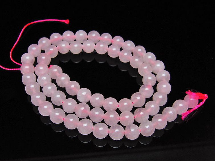 ローズクォーツ 一連 6mm ビーズ [t374-2408] 1枚目