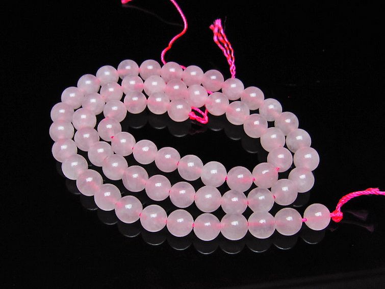 ローズクォーツ 一連 6mm ビーズ [t374-2413] 1枚目