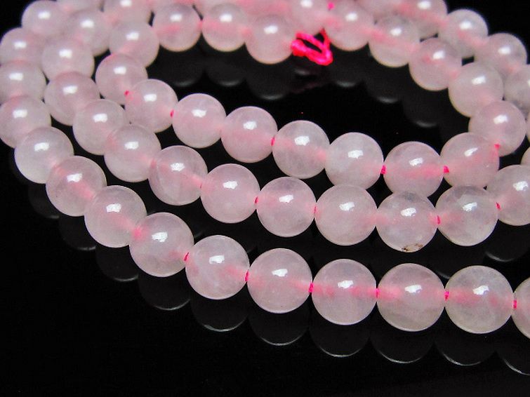 ローズクォーツ 一連 6mm ビーズ [t374-2413] 3枚目