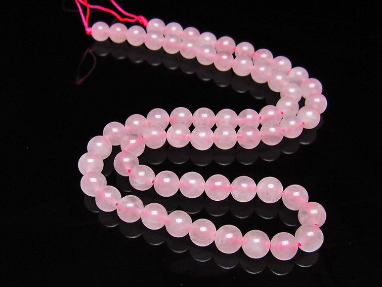ローズクォーツ 一連 6mm ビーズ [t374-2416] 2枚目