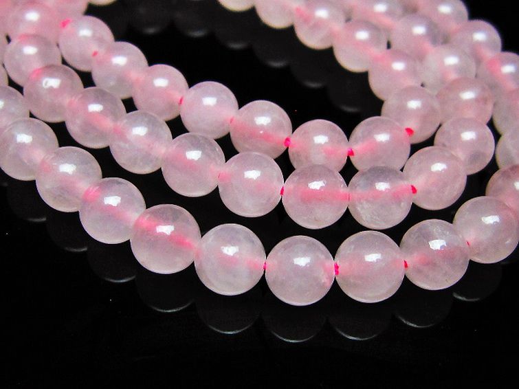 ローズクォーツ 一連 6mm ビーズ [t374-2416] 3枚目