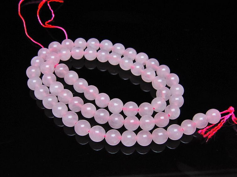 ローズクォーツ 一連 6mm ビーズ [t374-2426] 1枚目