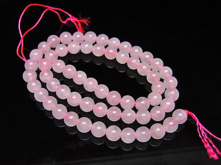 ローズクォーツ 一連 6mm ビーズ [t374-2432] 1枚目