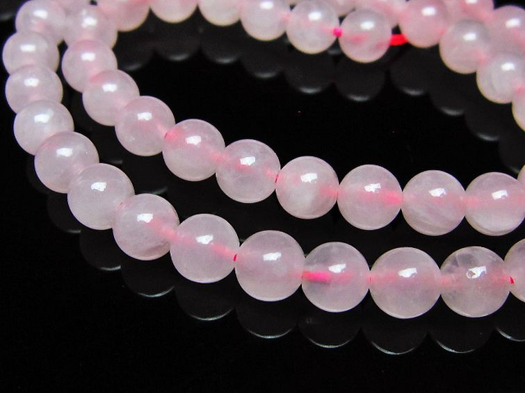 ローズクォーツ 一連 6mm ビーズ [t374-2435] 3枚目