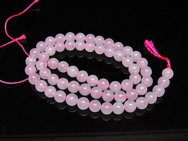 ローズクォーツ 一連 6mm ビーズ [t374-2439] 1枚目