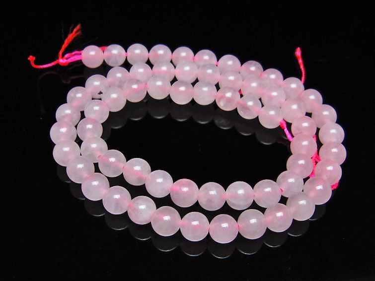 ローズクォーツ 一連 6mm ビーズ [t374-2448] 1枚目