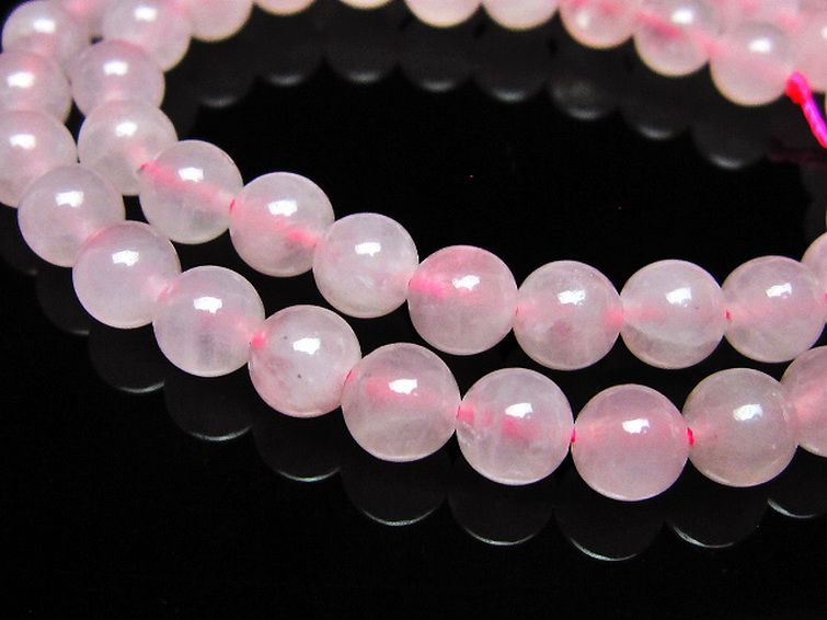 ローズクォーツ 一連 6mm ビーズ [t374-2448] 3枚目