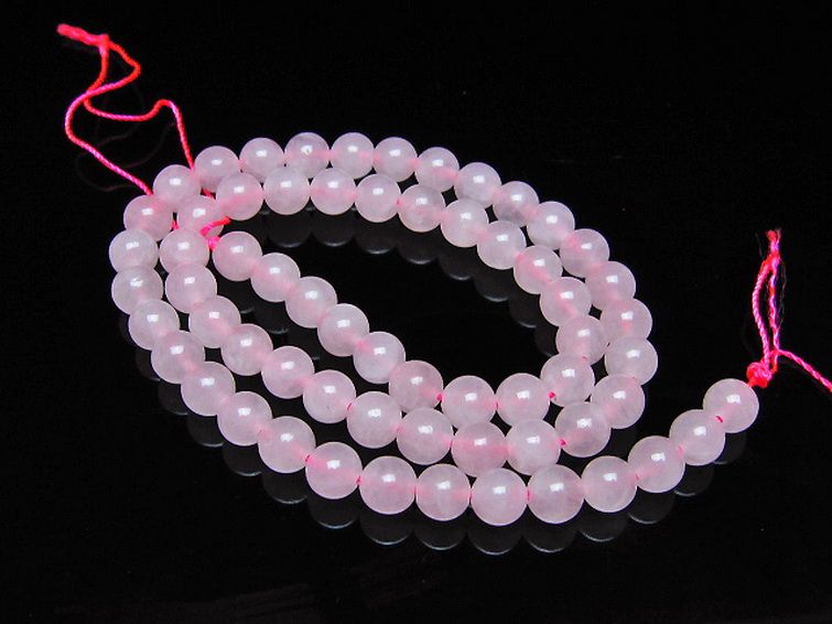 ローズクォーツ 一連 6mm ビーズ [t374-2459] 1枚目