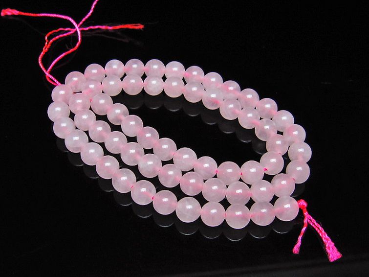 ローズクォーツ 一連 6mm ビーズ [t374-2464] 1枚目