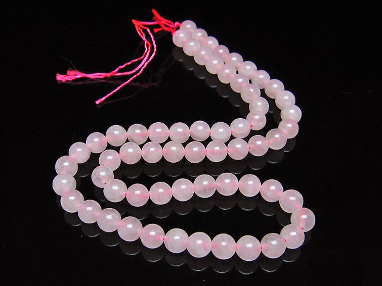 ローズクォーツ 一連 6mm ビーズ [t374-2464] 2枚目