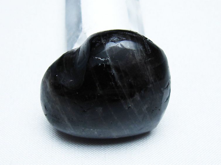 モリオン 純天然 黒水晶 ハート 置物 [t375-4393] 2枚目