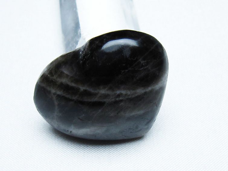 モリオン 純天然 黒水晶 ハート 置物 [t375-4399] 2枚目