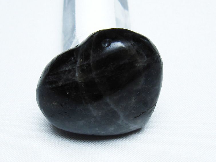 モリオン 純天然 黒水晶 ハート 置物 [t375-4403] 2枚目