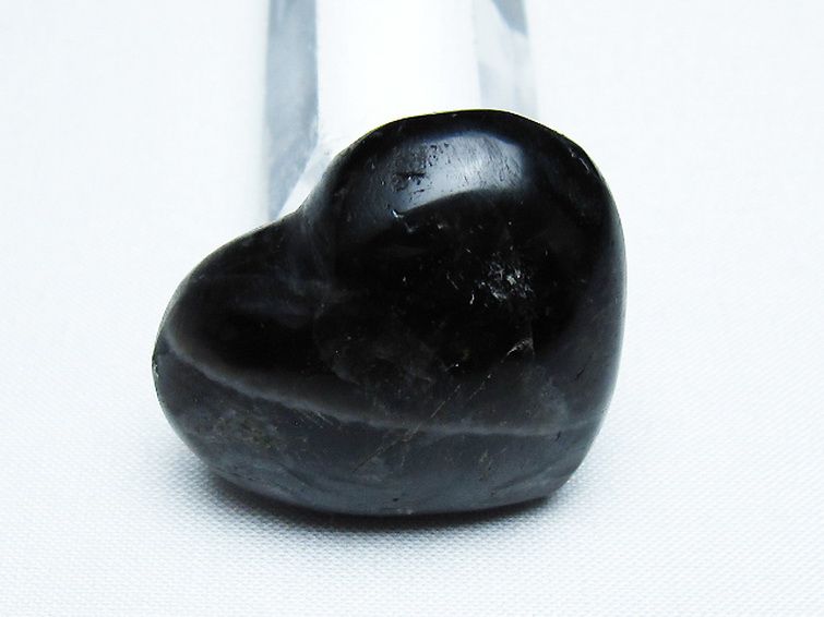 モリオン 純天然 黒水晶 ハート 置物 [t375-4406] 2枚目