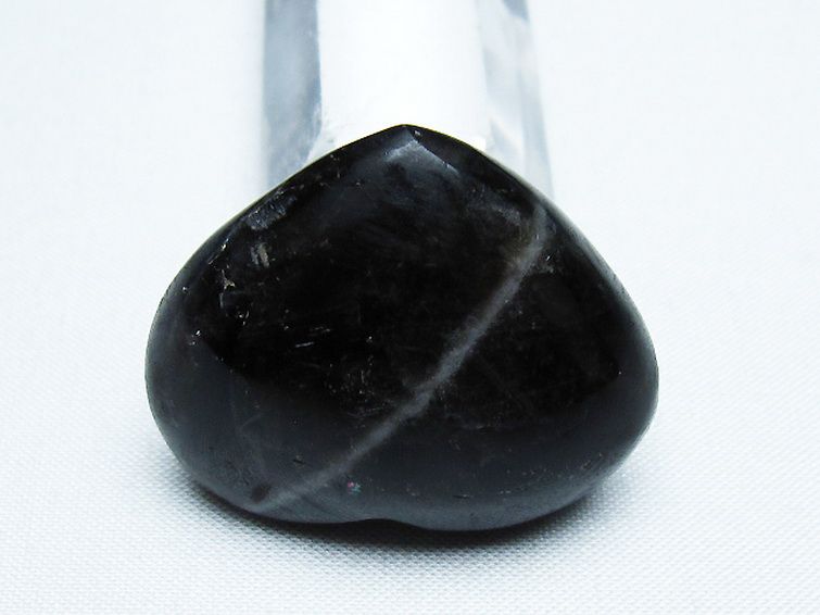 モリオン 純天然 黒水晶 ハート 置物 [t375-4406] 3枚目